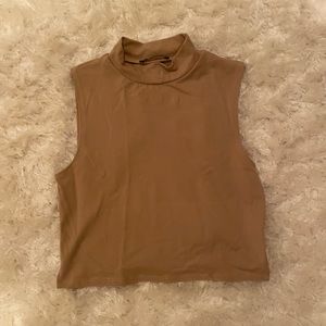 Tan donna mizani crop top